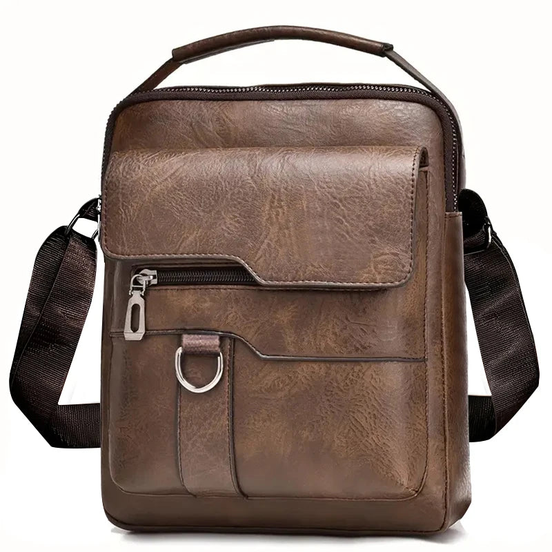 Men's New Shoulder Bag, Crossbody Bag For Men Messenger Bag Handbag, PU Leather Purse Messenger Crossbody Bags Casual New Product With Card Bag, PU Material With Card Holder Wallet