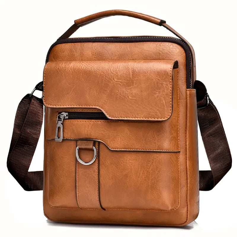 Men's New Shoulder Bag, Crossbody Bag For Men Messenger Bag Handbag, PU Leather Purse Messenger Crossbody Bags Casual New Product With Card Bag, PU Material With Card Holder Wallet