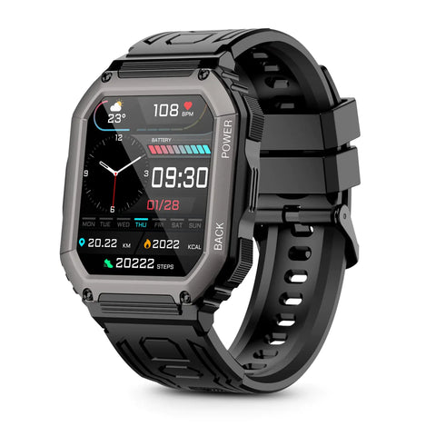 Smart Watches for Men with Bluetooth Call(Answer/Dial Calls) Tactical Outdoor Sports100+ Smartwatch for Android and iPhone 5ATM Waterproof Watch with 1.8 Inches Big Screen Fitness Tracker