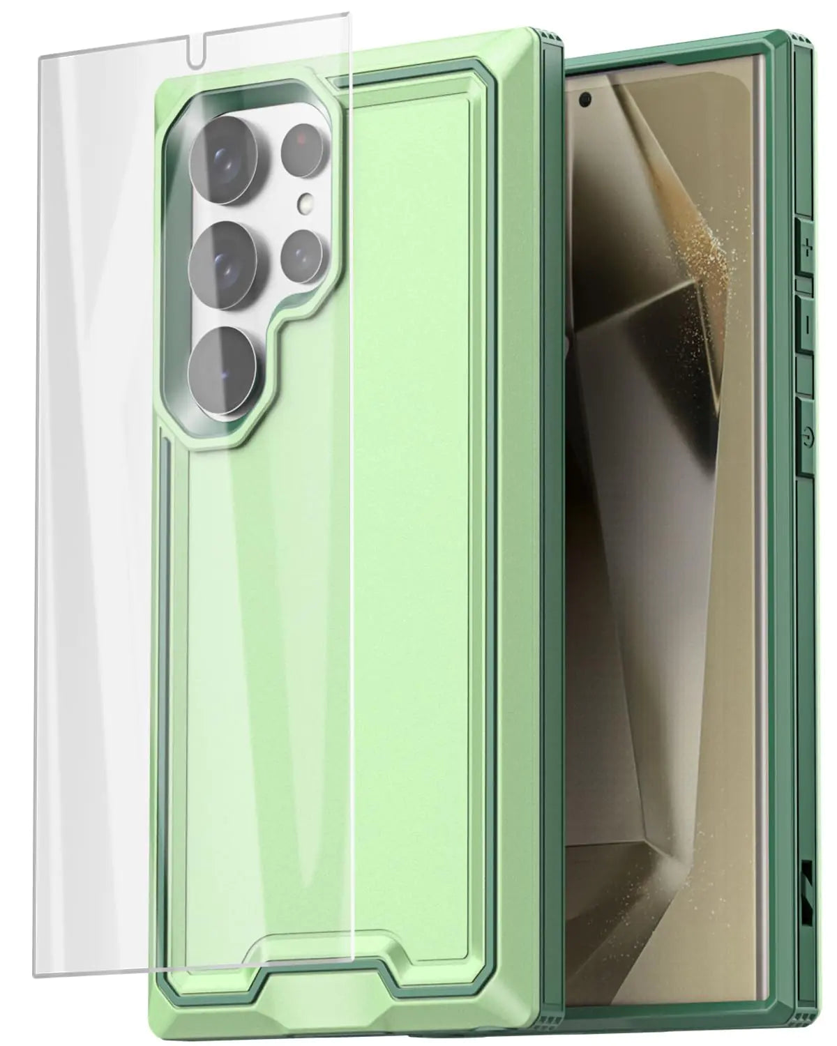 AICase for Samsung Galaxy S24 Ultra Case with Glass Screen ProtectorHeavy Duty Drop Protection Full Body Rugged Shockproof Military Protective Tough Durable Cover for Galaxy S24 Ultra 6.8" 5G 2024_5